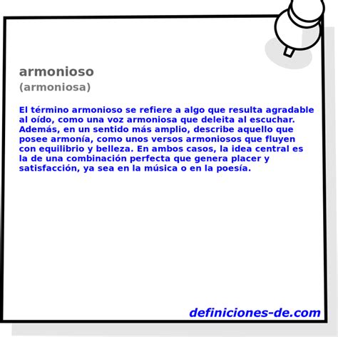 armonioso definicion
